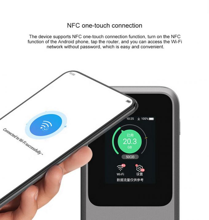 ZTE U50 Pro 5G Roteador Wi-Fi Móvel Com Qualcomm SDX62,Wi-Fi 6 2.4G/5G AX3600 4G Hotspot sem fio com 10000mAh Bateria Power Bank 3